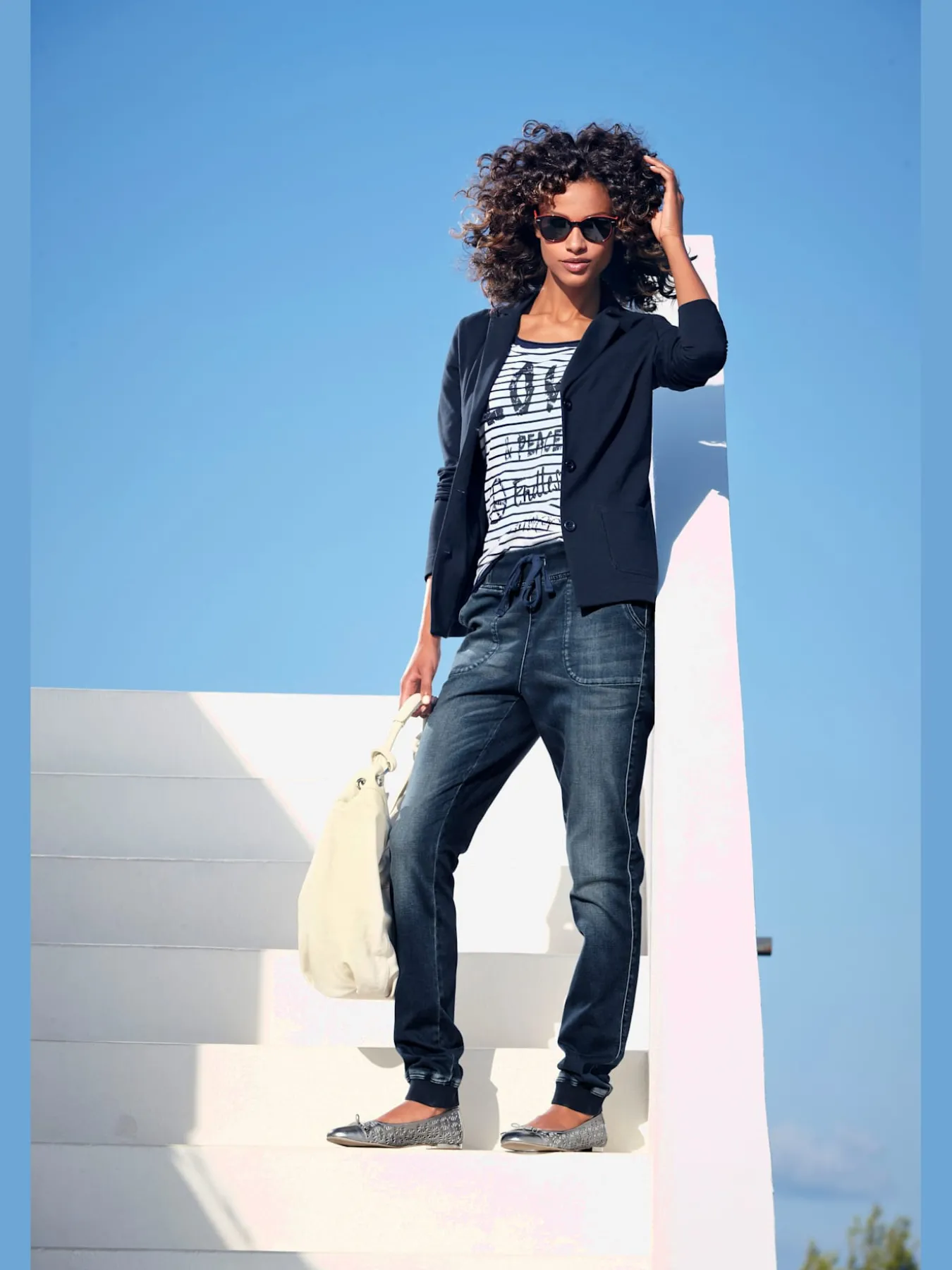 Blazer en jersey coupe sobre pour un look décontracté tendance