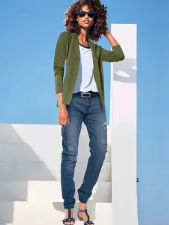 Blazer en jersey coupe sobre pour un look décontracté tendance