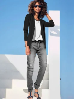 Blazer en jersey coupe sobre pour un look décontracté tendance