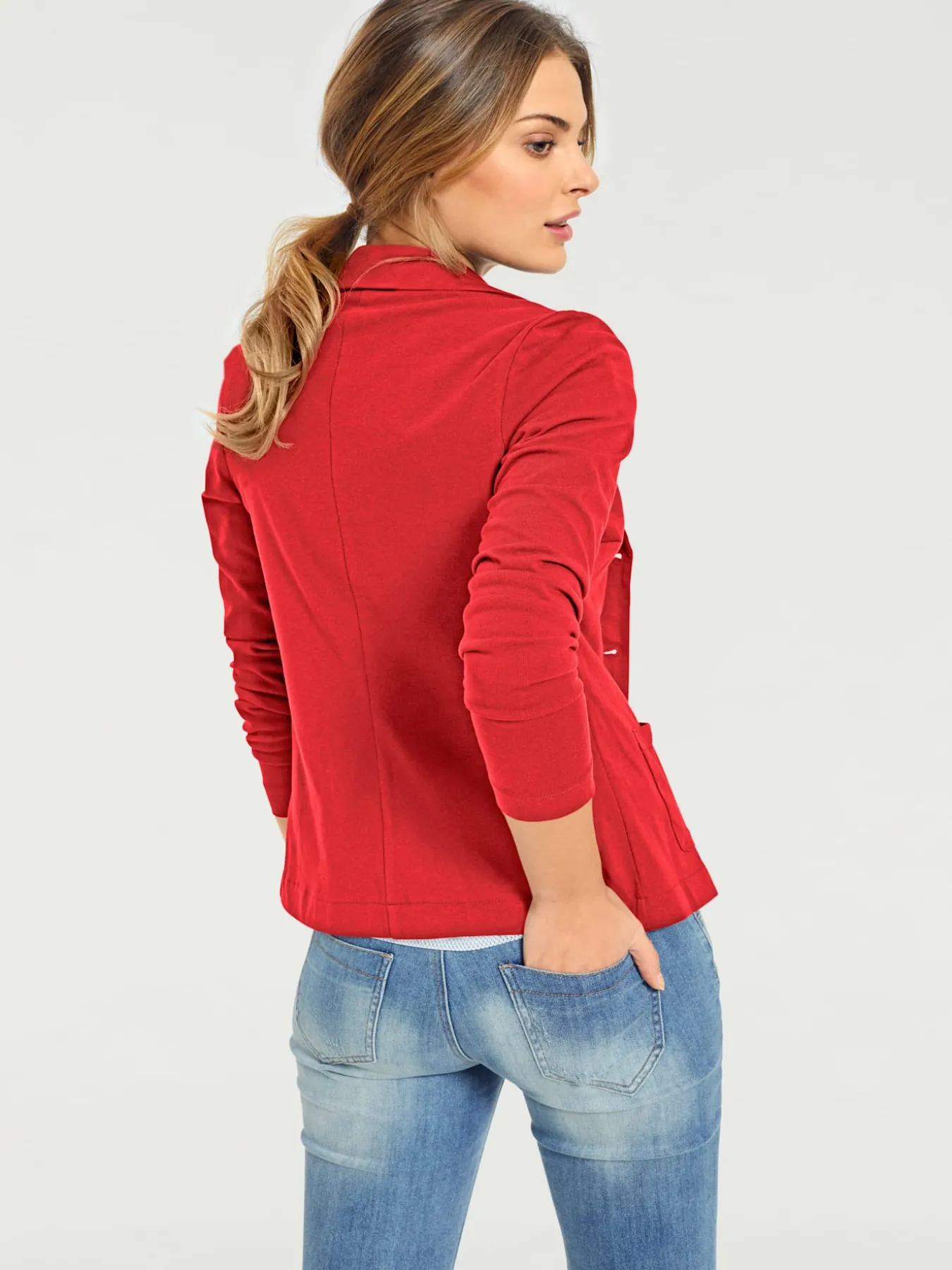 Blazer en jersey coupe sobre pour un look décontracté tendance