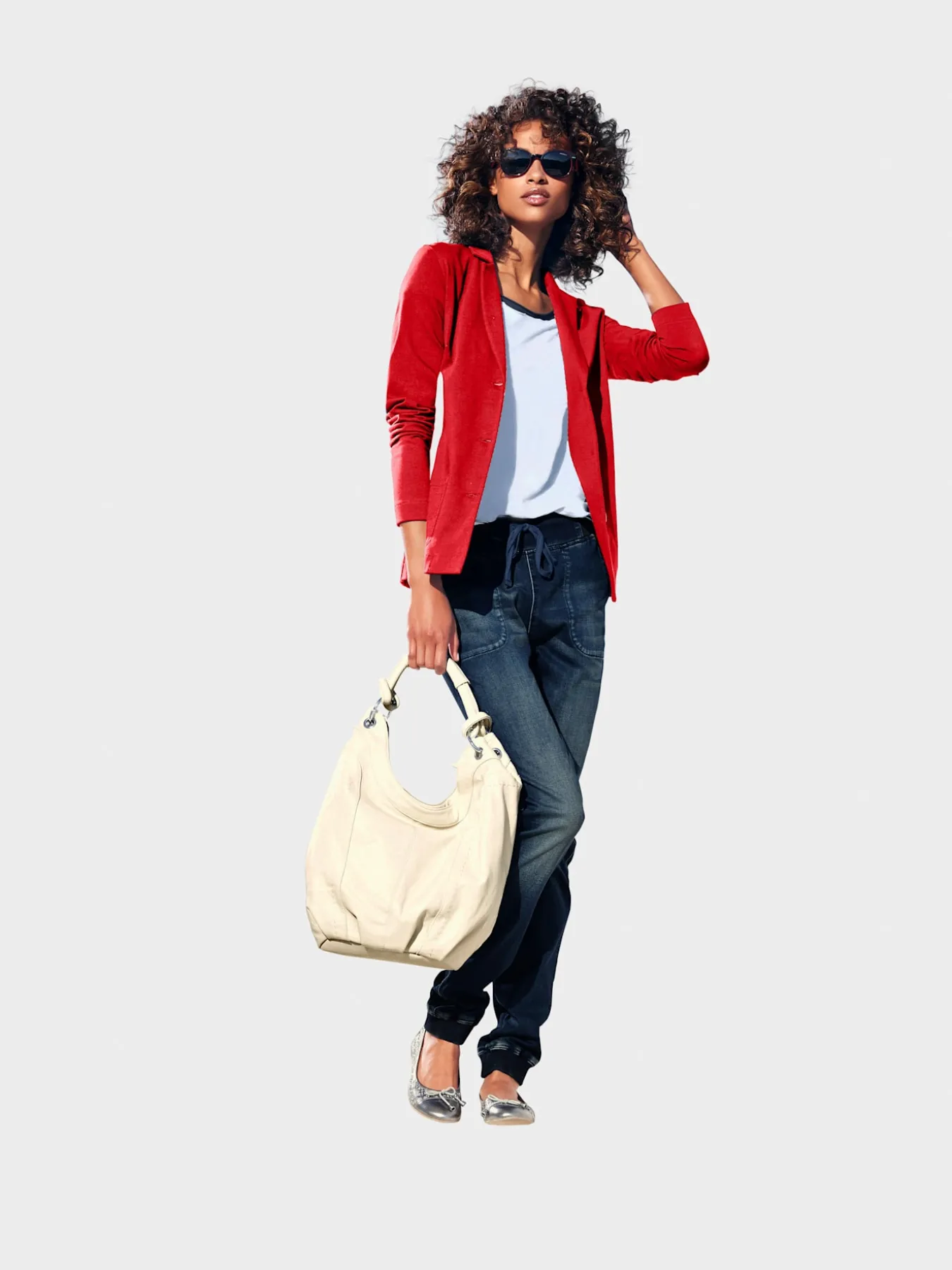 Blazer en jersey coupe sobre pour un look décontracté tendance