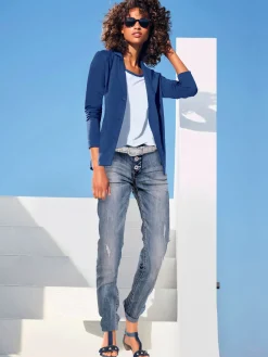Blazer en jersey coupe sobre pour un look décontracté tendance