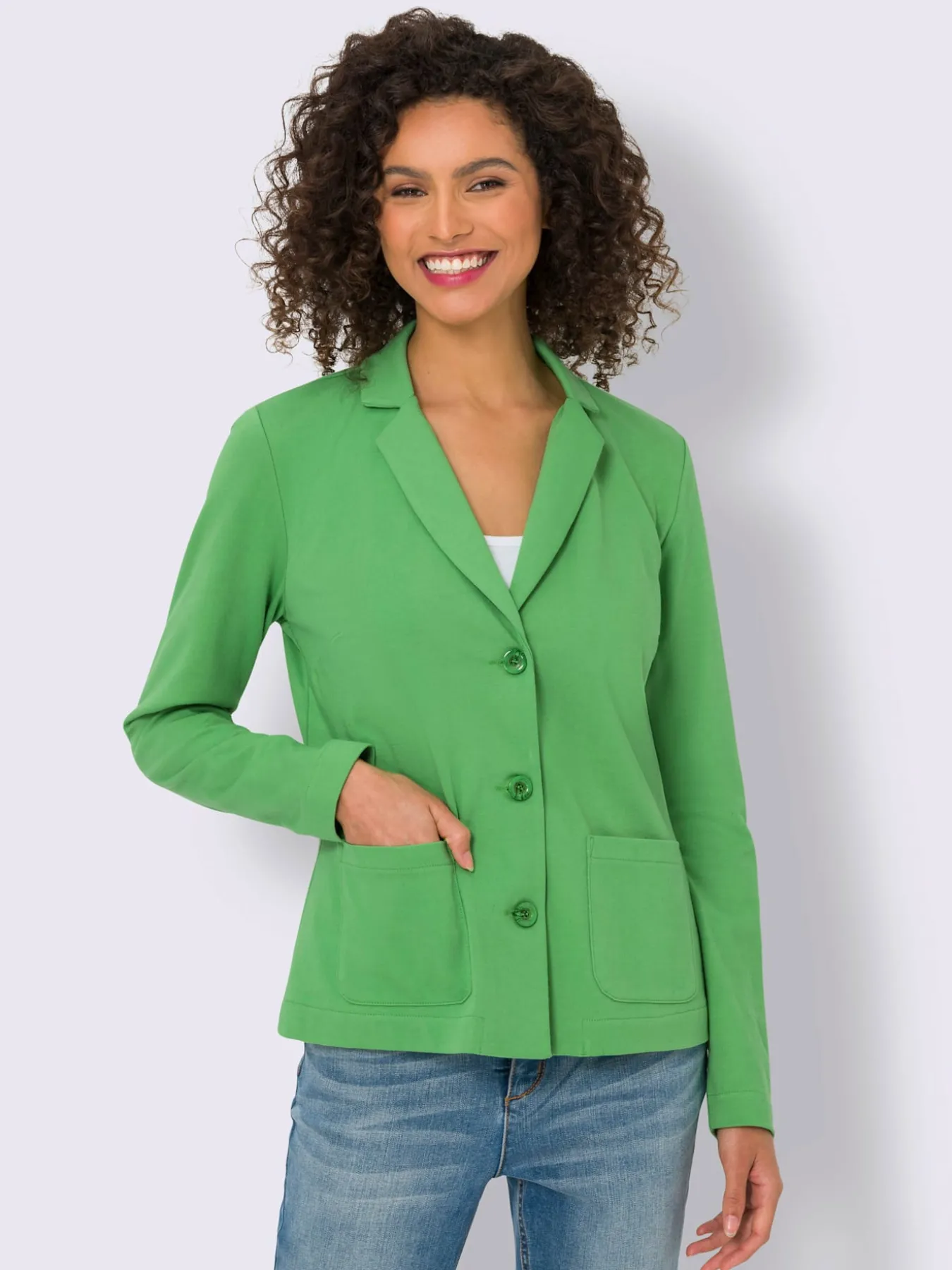 Blazer en jersey coupe sobre pour un look décontracté tendance