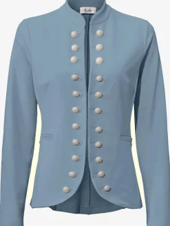 Blazer en jersey look tendance
