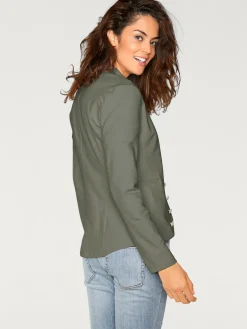 Blazer en jersey look tendance