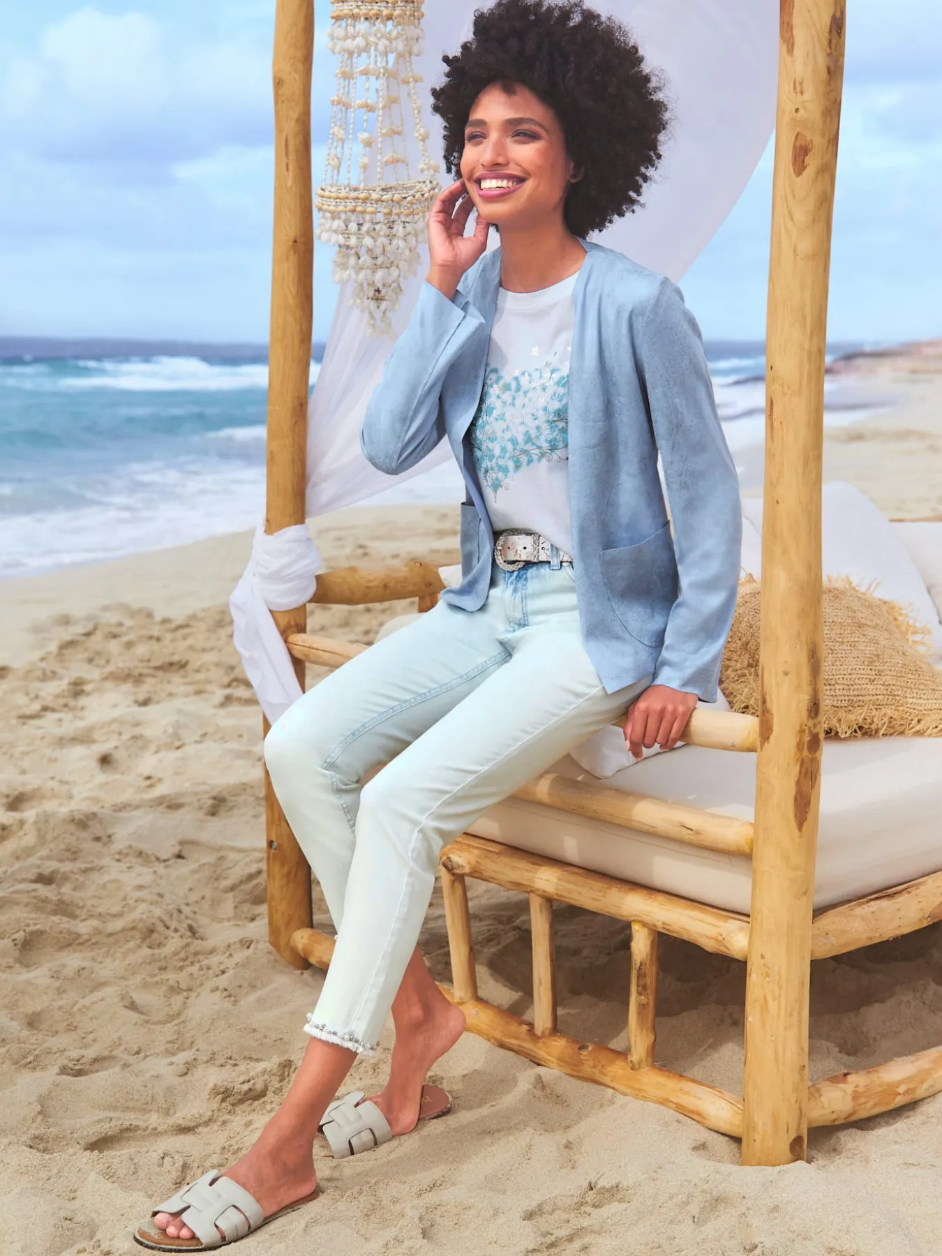 Blazer en synthétique imitation cuir velours douce