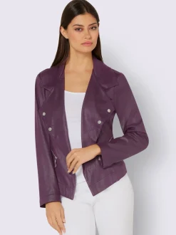 Blazer en synthétique imitation cuir souple
