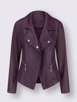 Blazer en synthétique imitation cuir souple