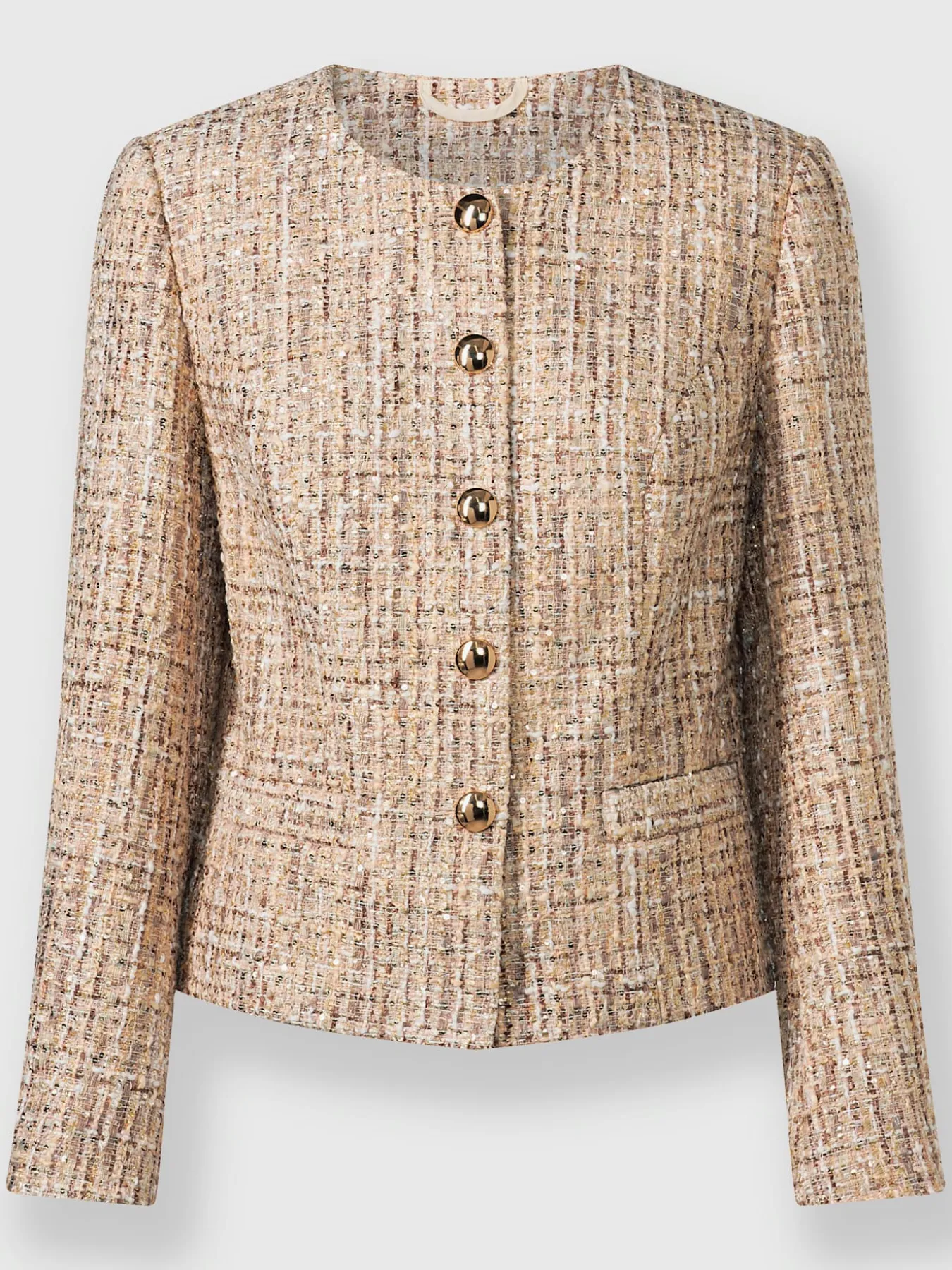 Blazer fil bouclé à paillettes