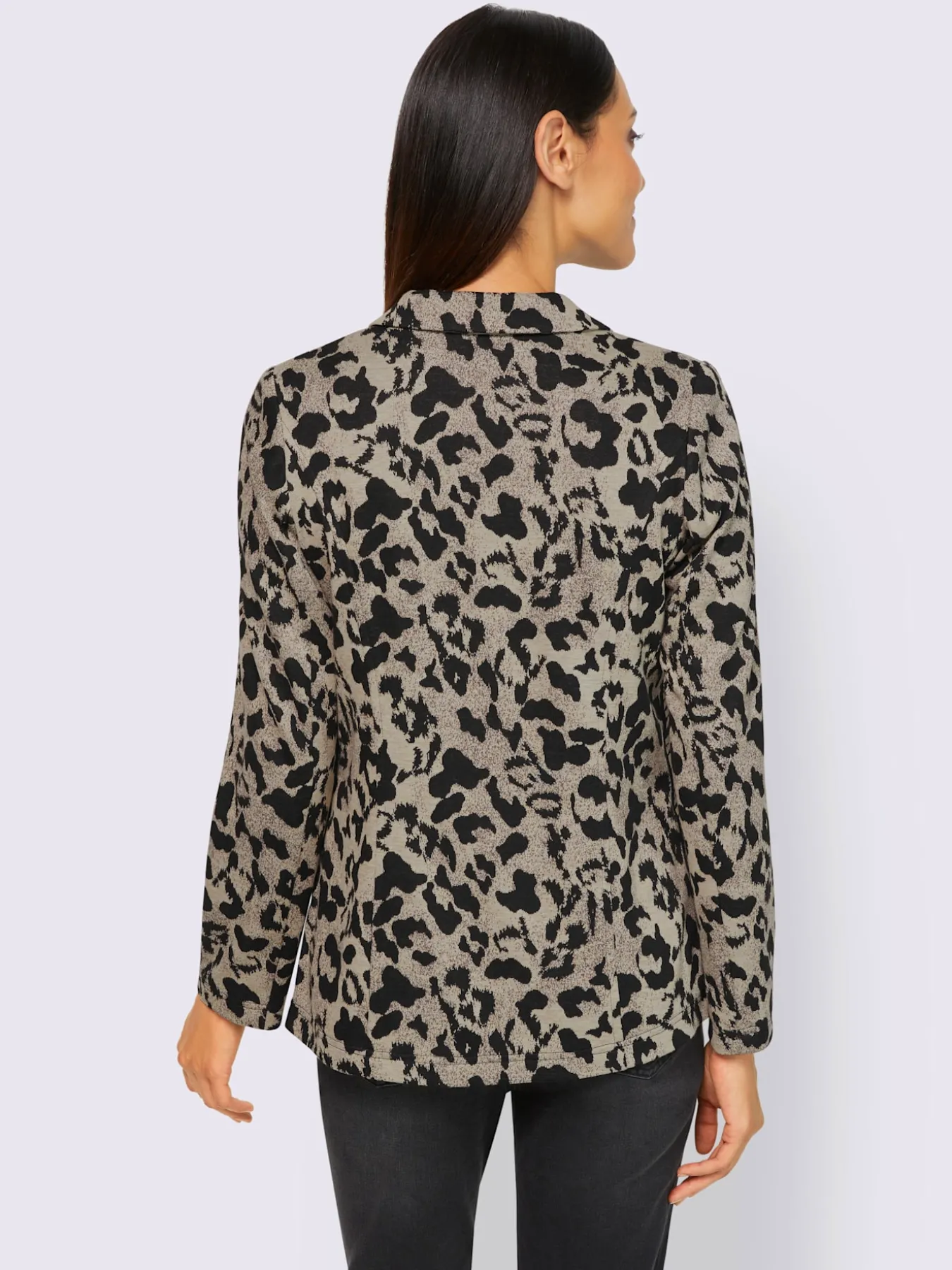 Blazer jacquard joli jacquard à l'aspect animal