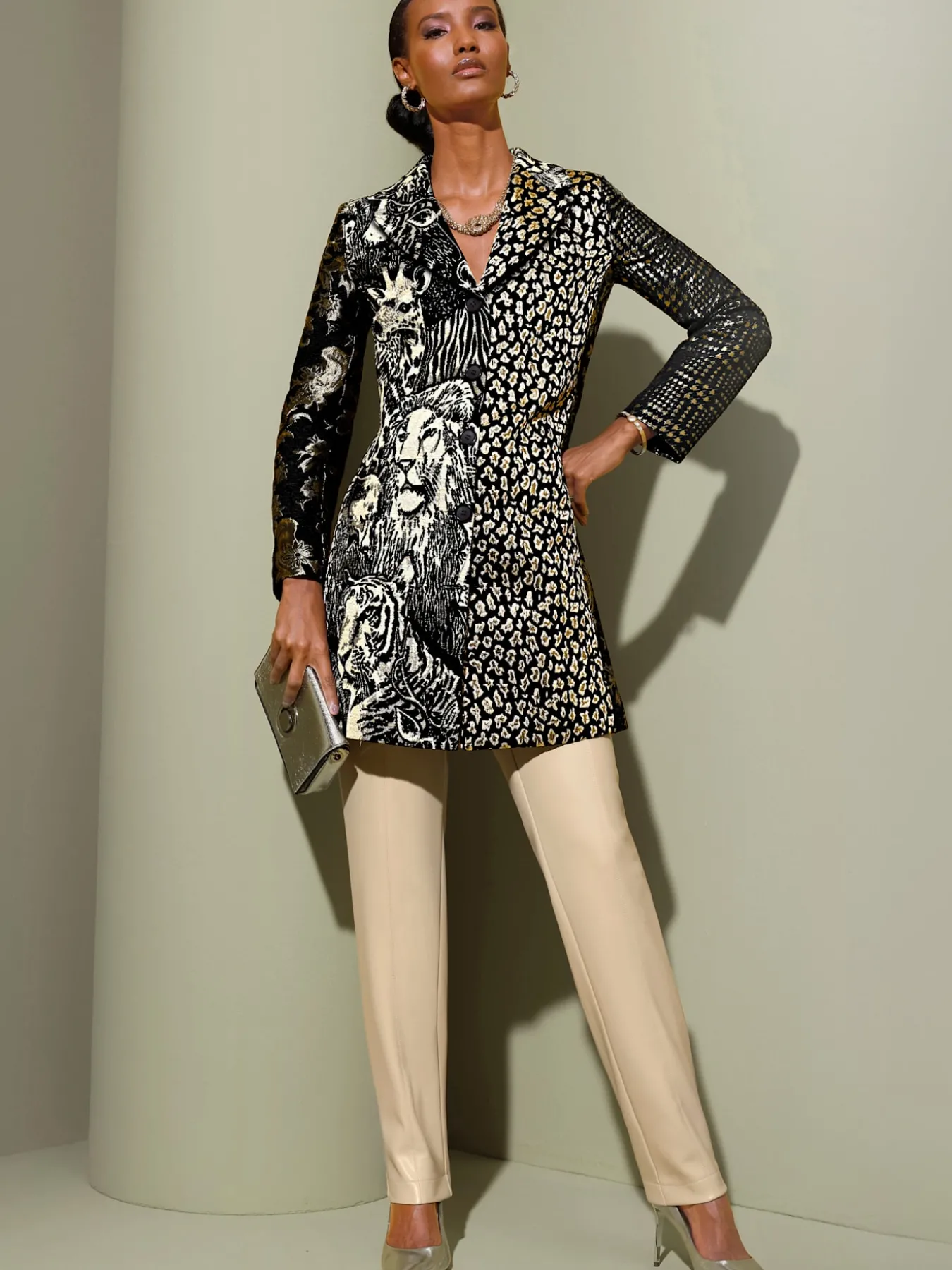 Blazer jacquard joli motif jacquard