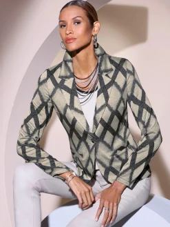 Blazer jacquard mélange de modal doux