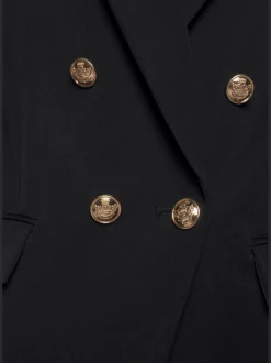 Blazer long blazer classique, col à revers