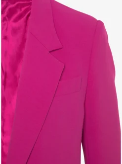 Blazer long blazer femme avec col à revers