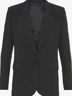 Blazer long blazer femme avec col à revers
