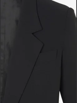 Blazer long blazer femme avec col à revers