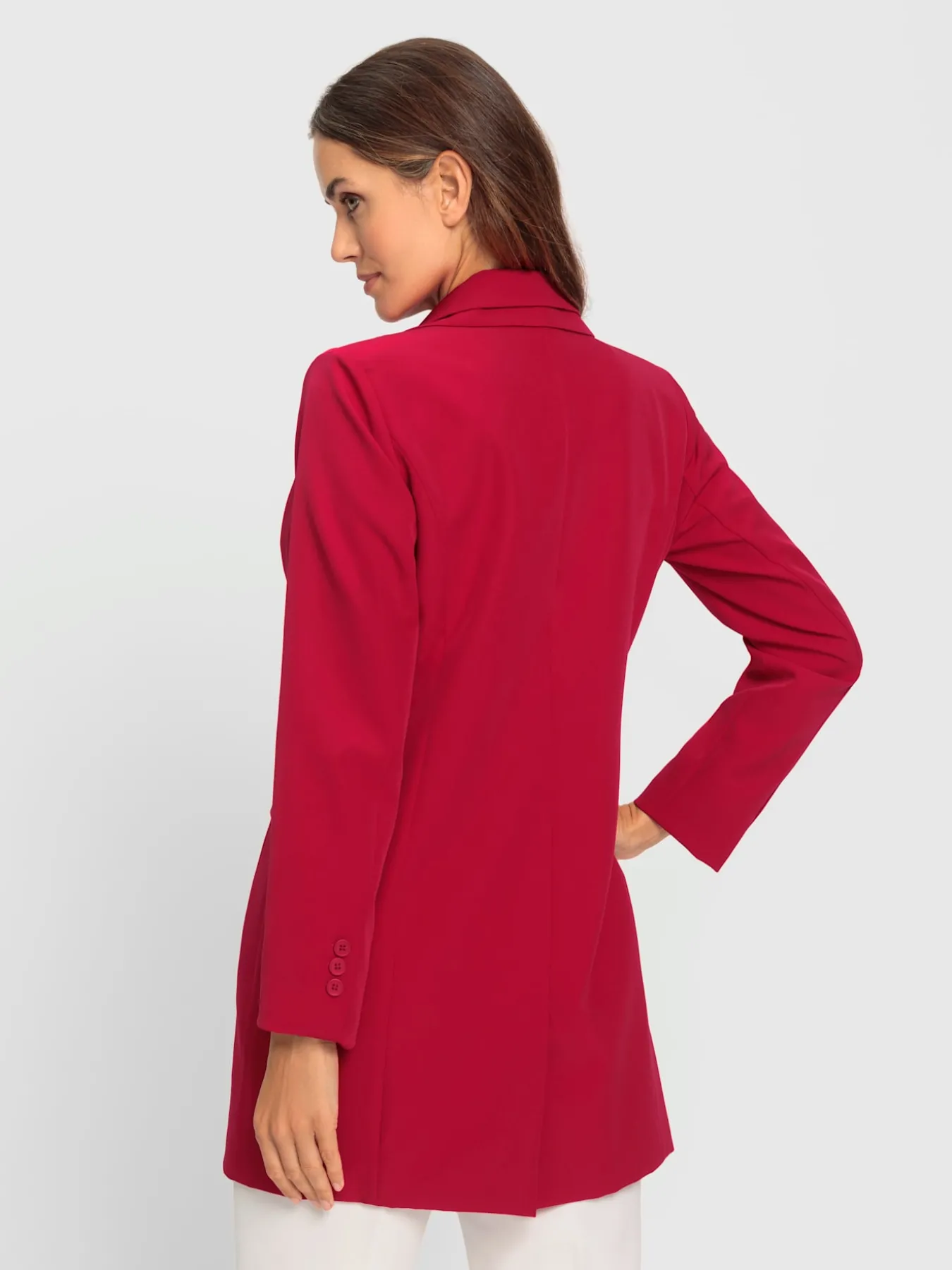 Blazer long col à revers élégant