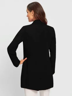 Blazer long col à revers élégant