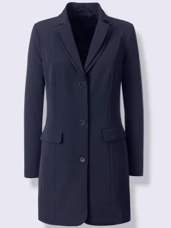 Blazer long col à revers élégant