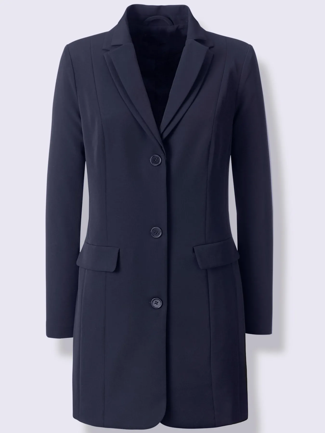 Blazer long col à revers élégant