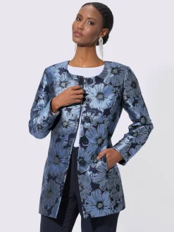 Blazer long jacquard de qualité