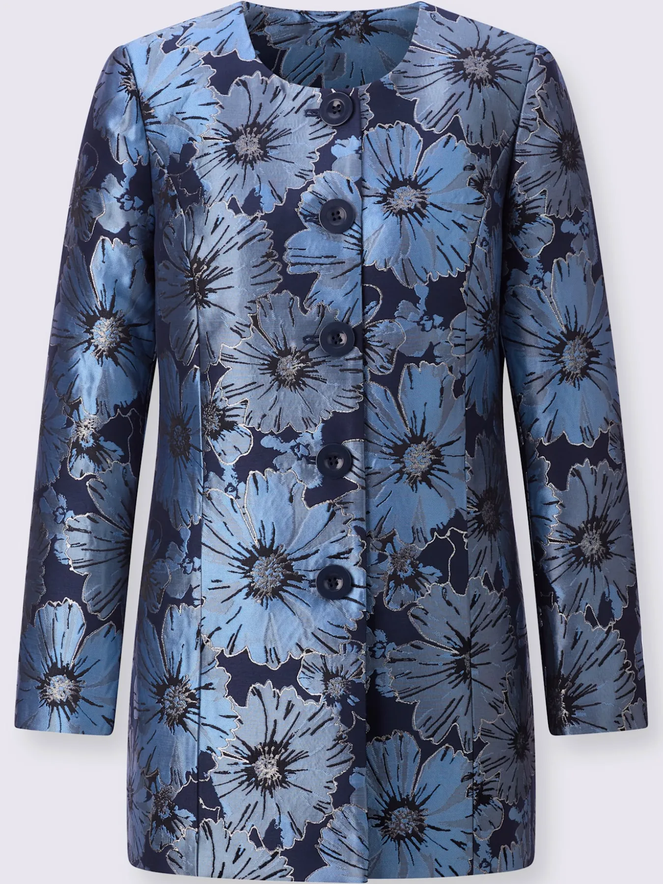 Blazer long jacquard de qualité