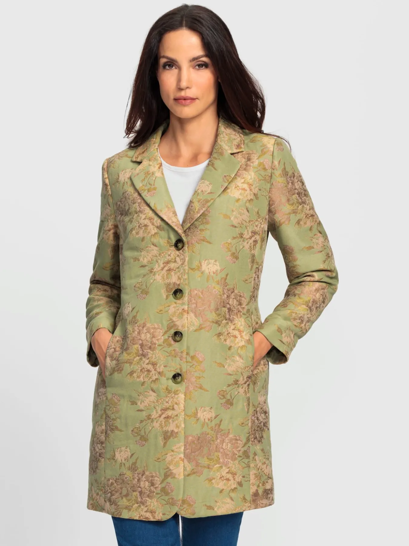 Blazer long motif jacquard original