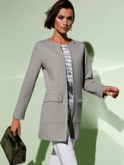 Blazer long qualité jersey extensible, souple et confortable