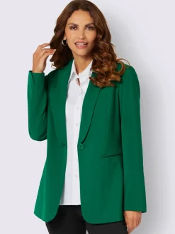 Blazer mélange de matières facile d'entretien