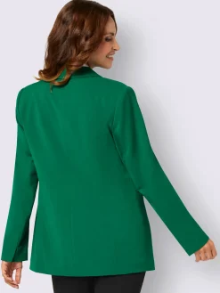 Blazer mélange de matières facile d'entretien