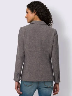 Blazer motif sergé chevron