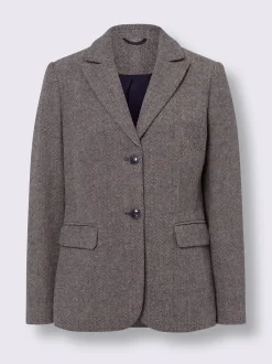 Blazer motif sergé chevron