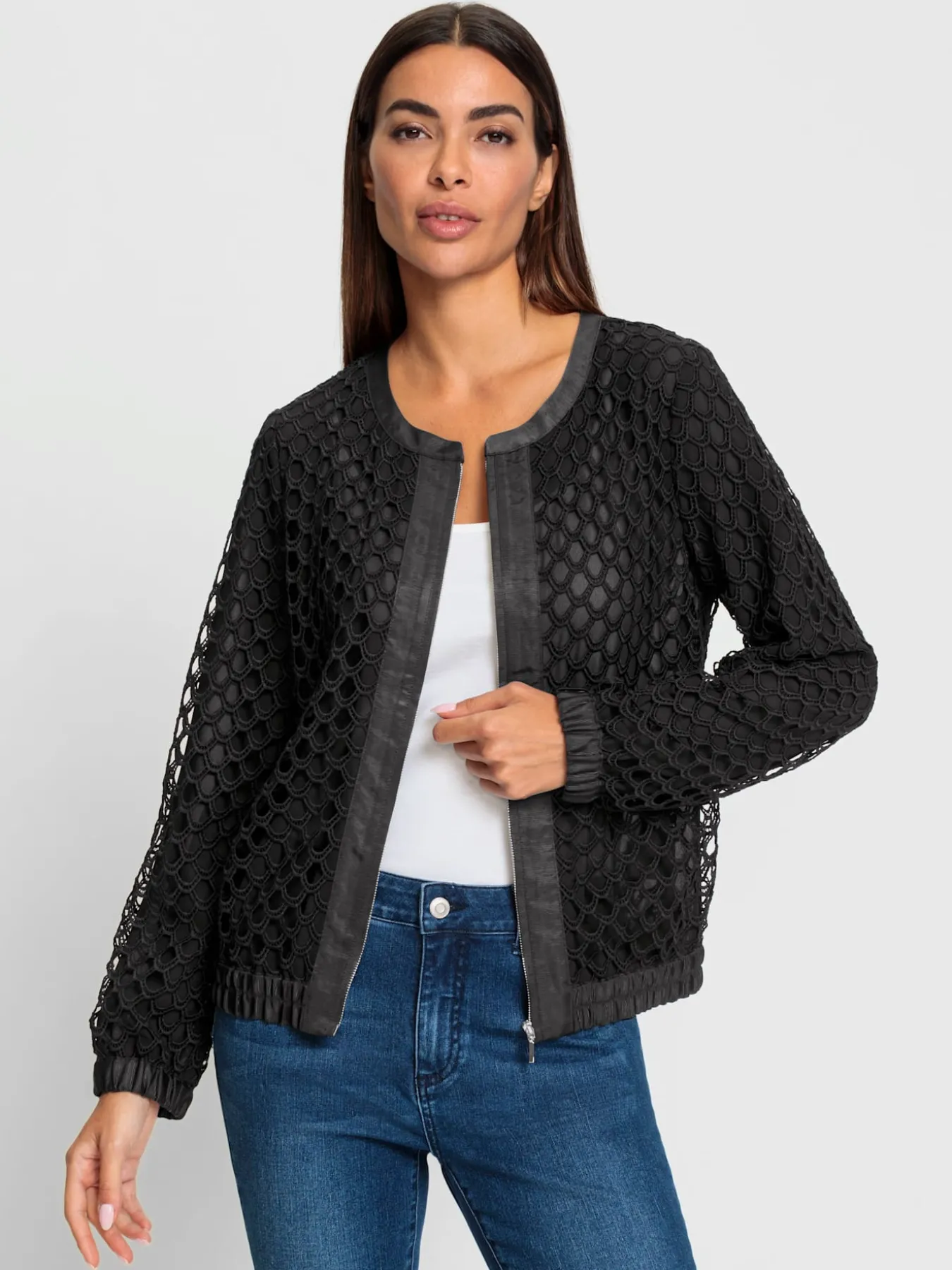 Blouson dentelle ajourée