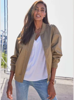 Blouson léger aux détails couleur or
