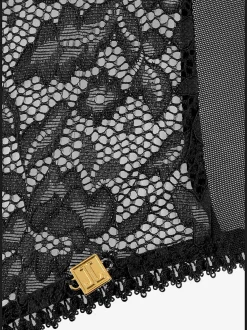 Body corps élégant avant en superbe dentelle, dos en maille transparente