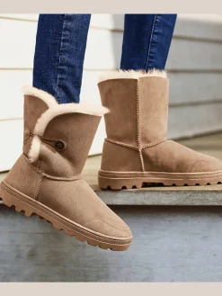 Botte d'hiver bottines d'hiver en cuir de qualité