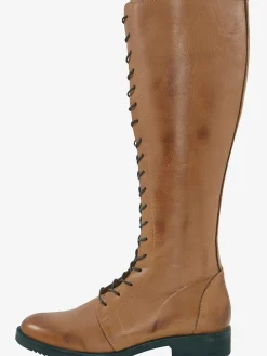 Bottes à lacets cuir nappa de vache