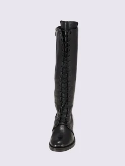 Bottes à lacets cuir nappa de vache