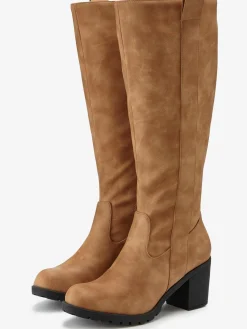 Bottes pour jambe large talon bottier confortable et tige large