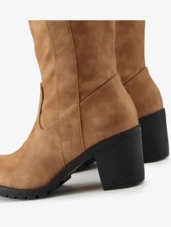 Bottes pour jambe large talon bottier confortable et tige large