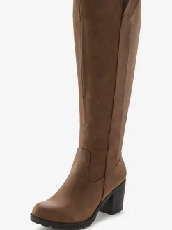 Bottes pour jambe large talon bottier confortable et tige large