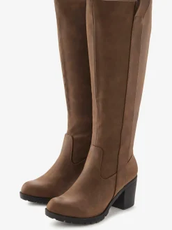 Bottes pour jambe large talon bottier confortable et tige large