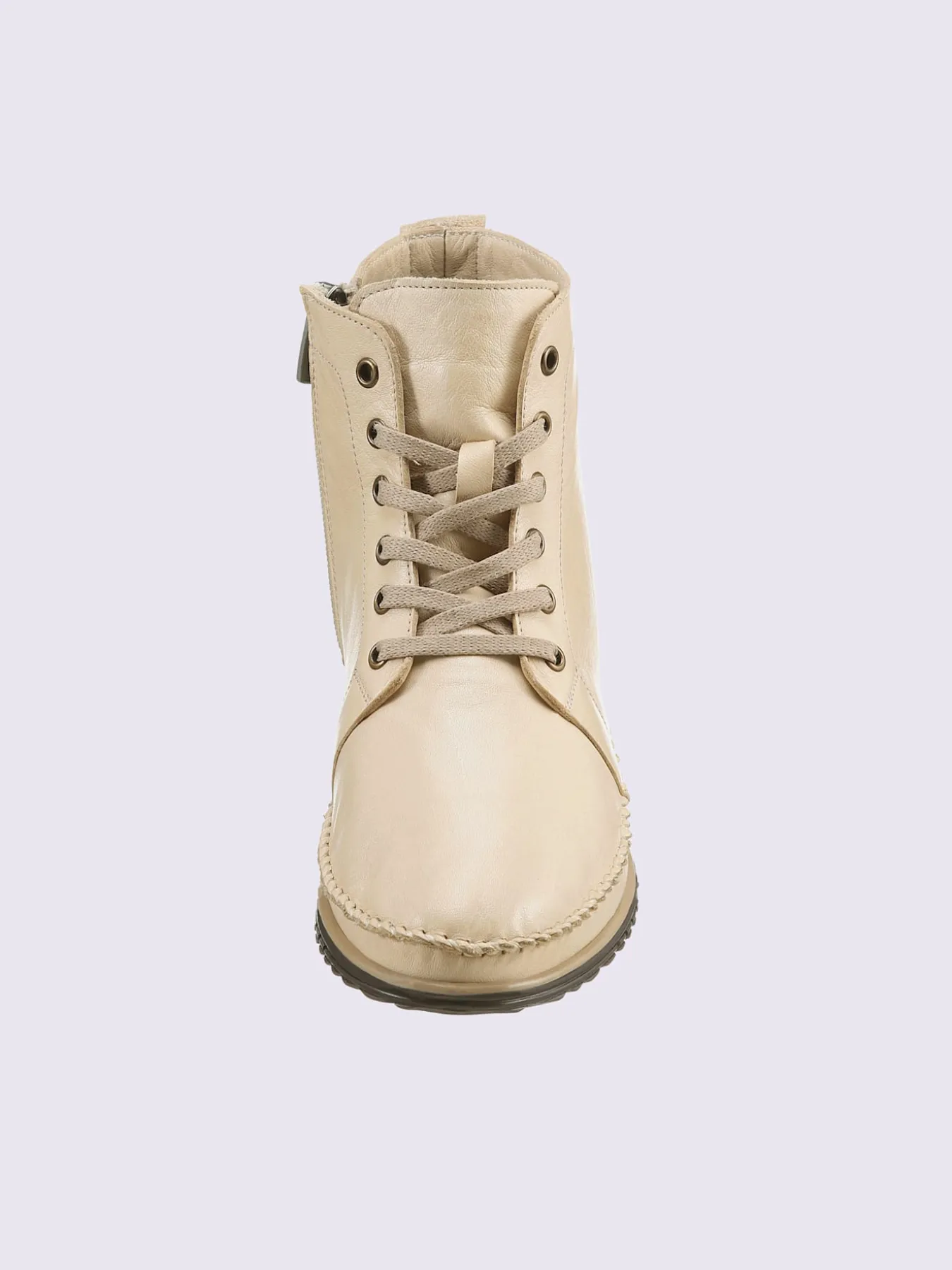 Bottines à lacets cuir nappa de vache