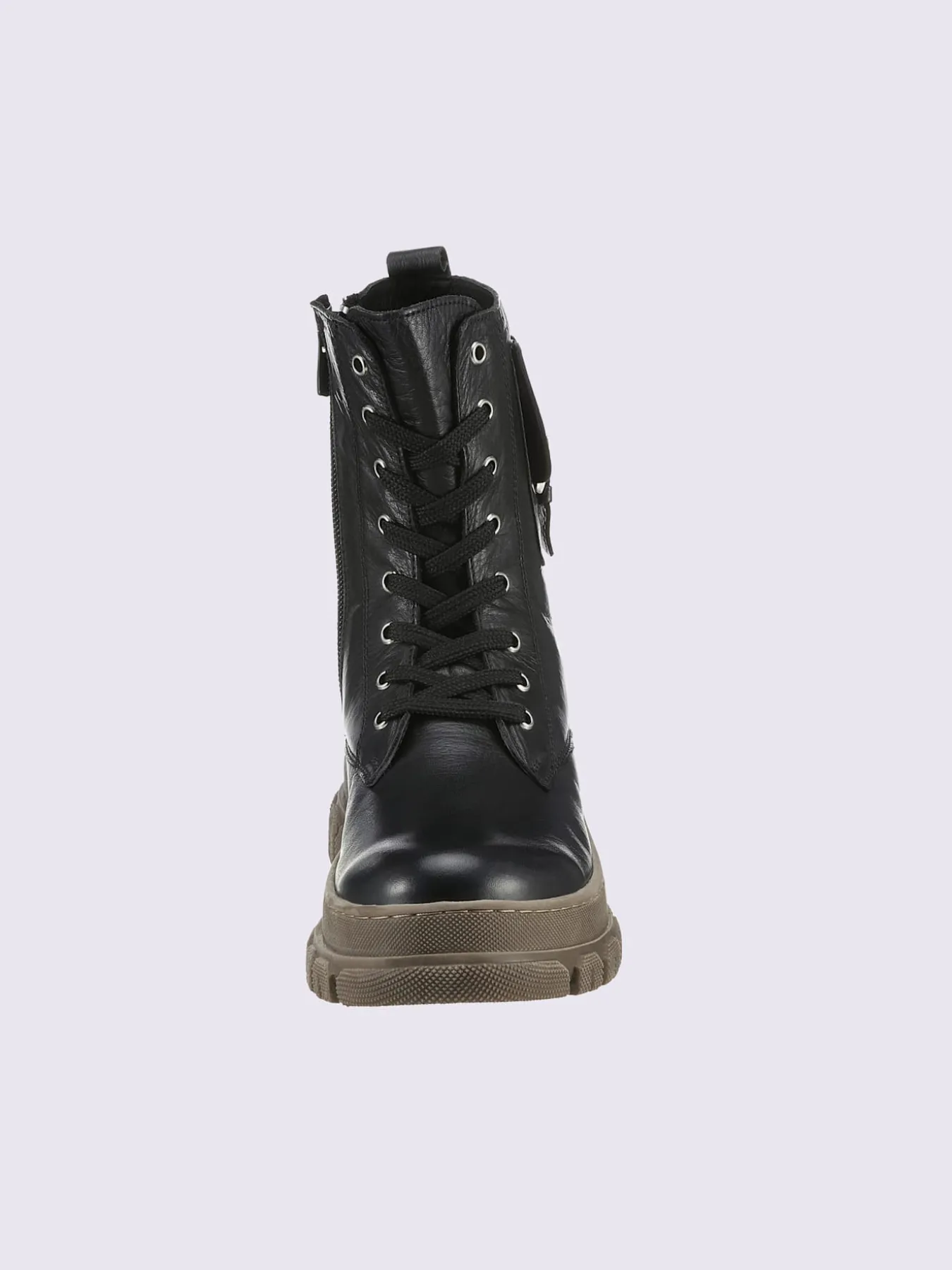 Bottines à lacets cuir nappa de vache