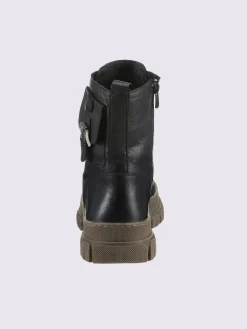 Bottines à lacets cuir nappa de vache