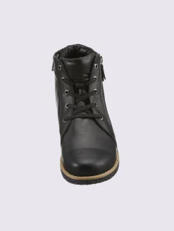 Bottines à lacets cuir nappa de vache