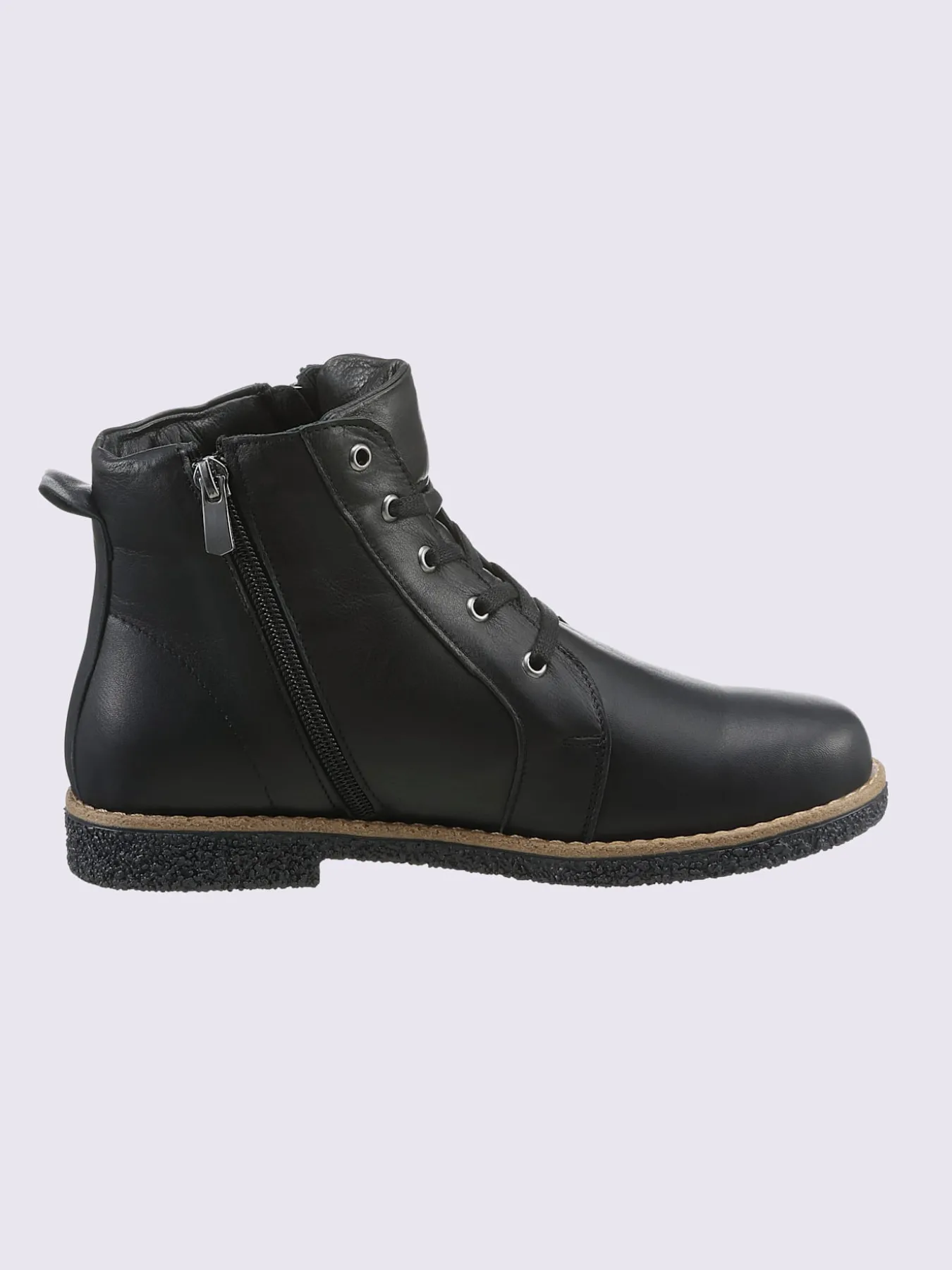 Bottines à lacets cuir nappa de vache