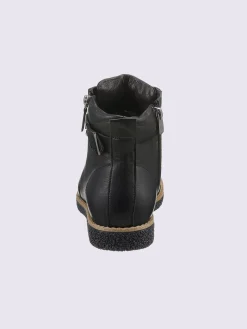 Bottines à lacets cuir nappa de vache