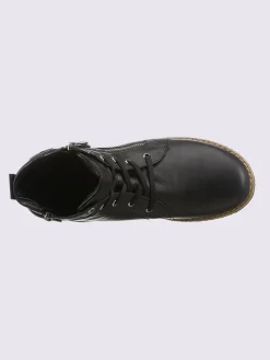 Bottines à lacets cuir nappa de vache