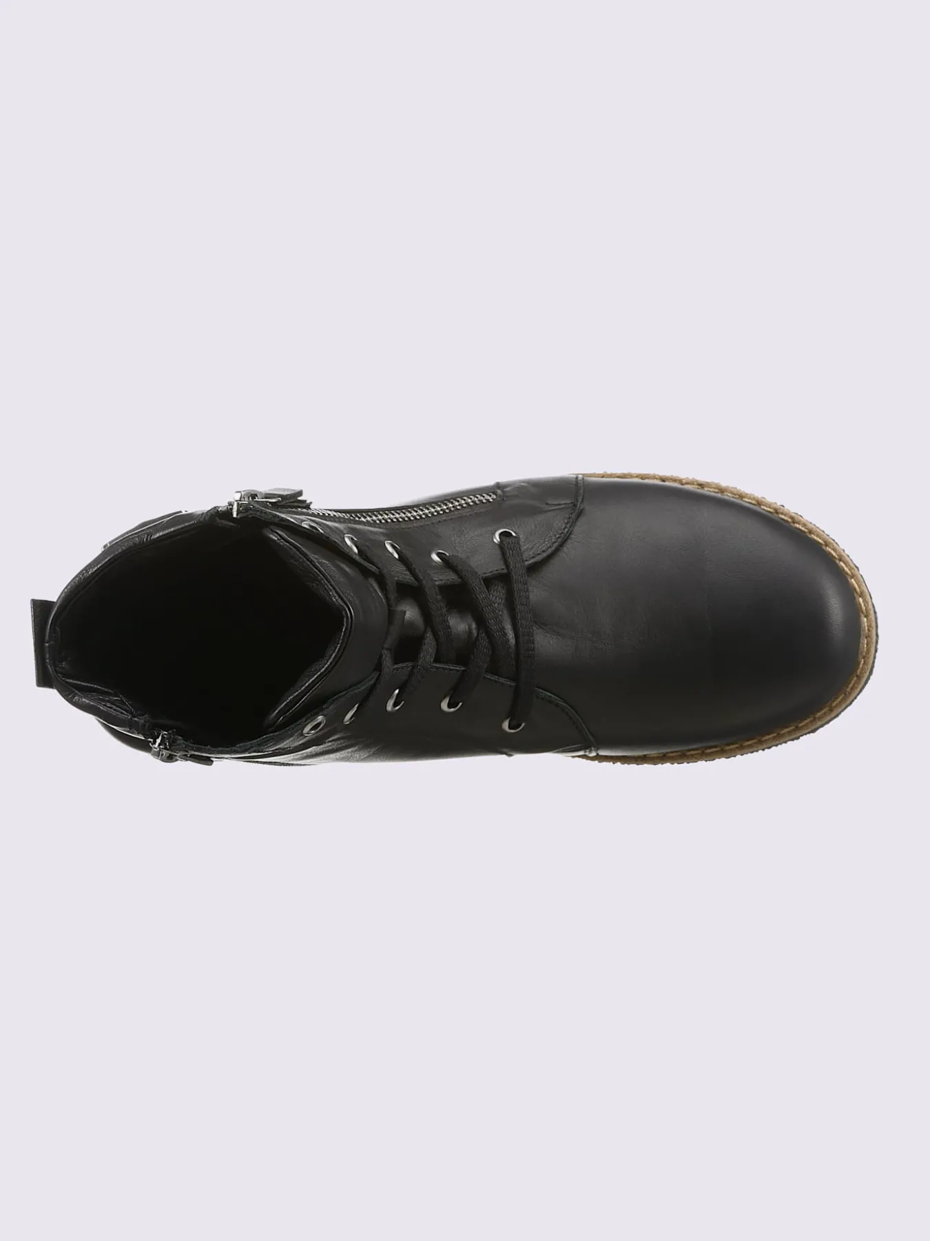 Bottines à lacets cuir nappa de vache